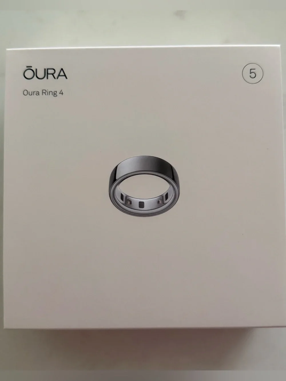 Oura Ring 4 Silver Smart Ring (Size 5)